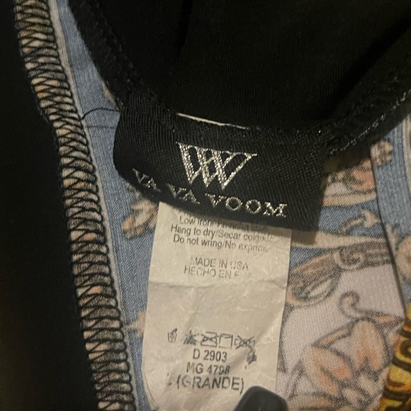 Va Va Voom royal gold link off shoulder bodycon dress size large - Picture 10 of 13